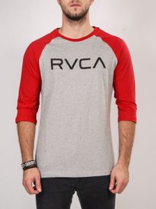 RVCA T-shirt Big RVCA Red Grey