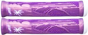 ODI Hucker Signature Flangeless Grips Iridescent Purple White