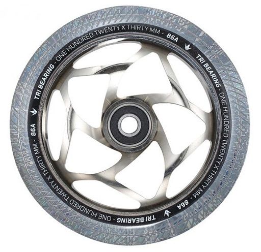 Roue Blunt Tri Bearing 120 Clear Chrome