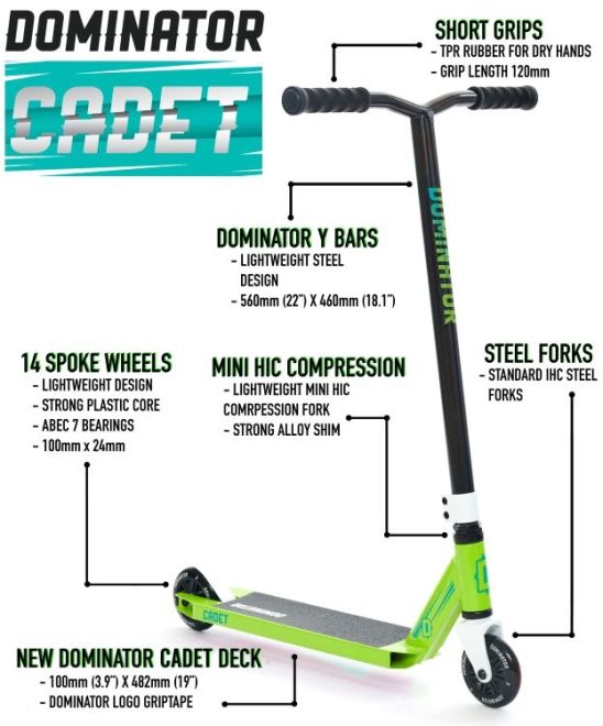Trottinette Freestyle Dominator Cadet Blue White