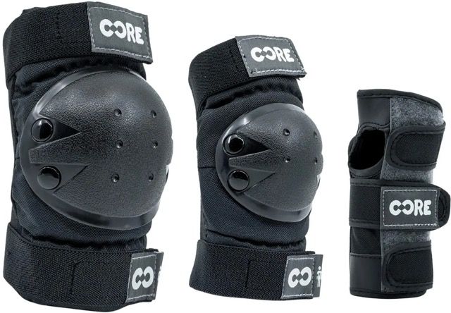 Genouillères et coudières CORE Junior All Black