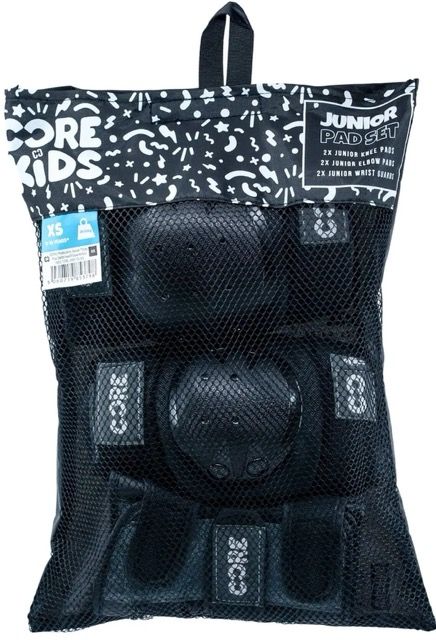 Genouillères et coudières CORE Junior All Black