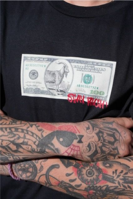 RICH Dollar Goat T-shirt Black