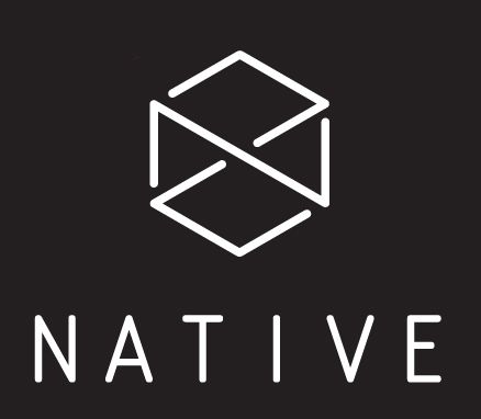 Native Logo Sticker Black