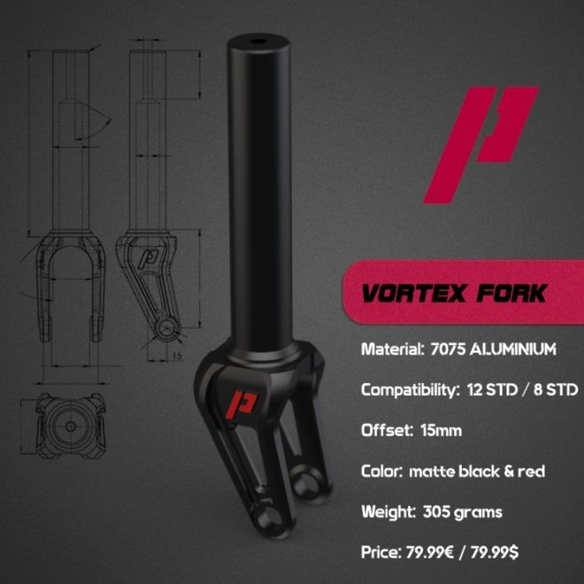 Fourche Prime Vortex 12STD Chrome