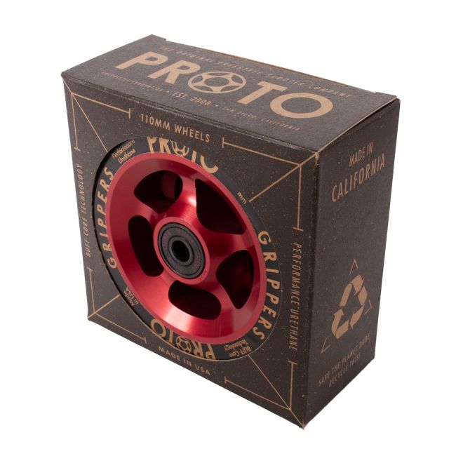 Roue PROTO Gripper 110 Black on Red
