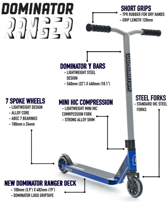 Trottinette Freestyle Dominator Ranger Blue Black