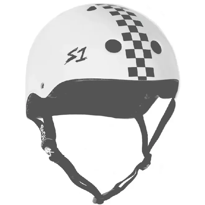 Casque S-One Mega Lifer White With Checker